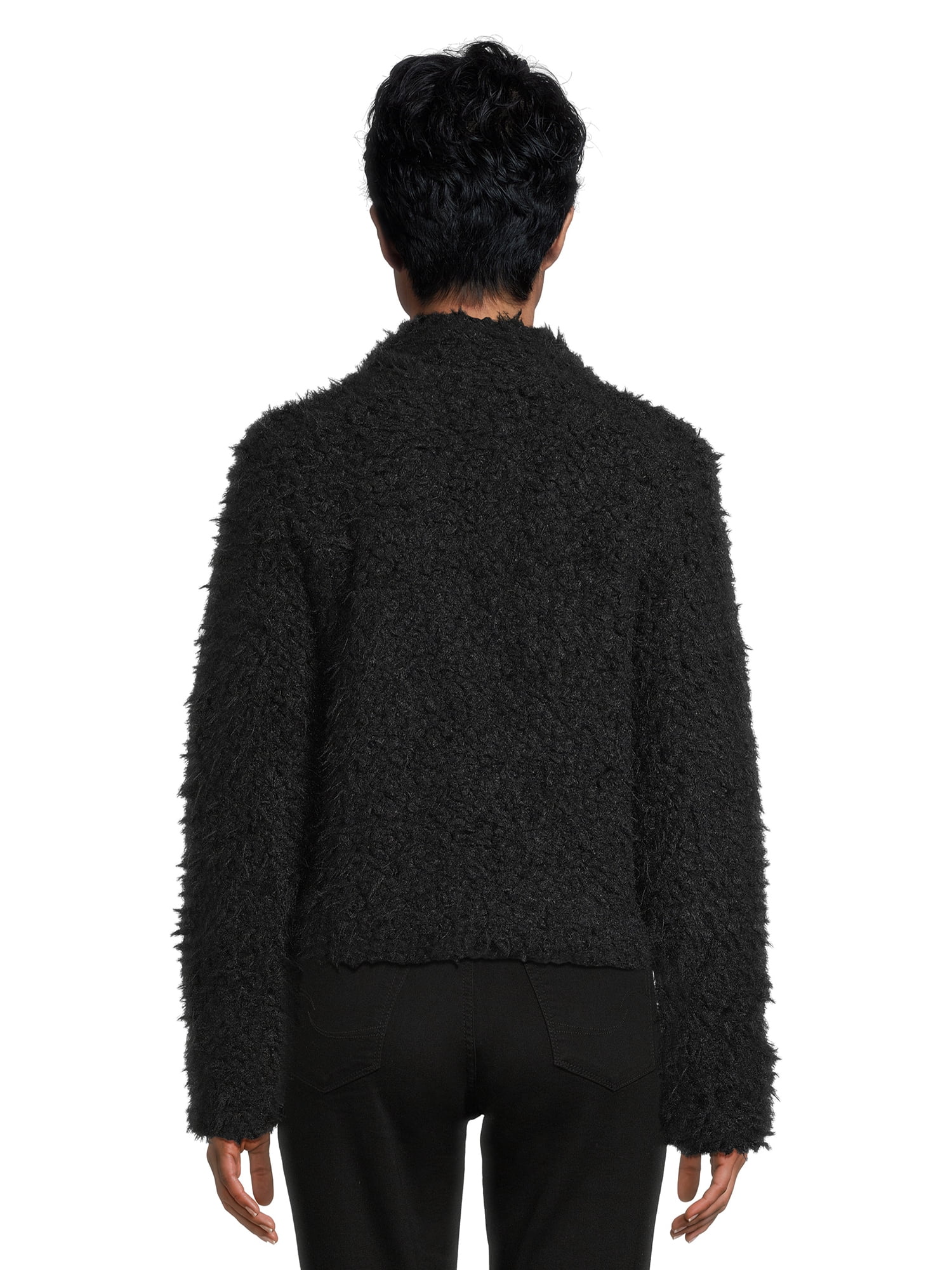 Belle du Jour Juniors Faux Fur Open Front Jacket, Sizes XS-XL