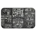 thumbnail image 2 of Artistic Coffee House Chalkboard Dish Mat Absorbing Coffee Mat Folding Bar Mats for Kitchen Counter (19.5x12in,Set Of 2), 2 of 7