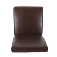 thumbnail image 3 of 2 Dark Brown Upholstered Dining Chair Group - Contemporary, Rubberwood Elegant, Legs, 3 of 7
