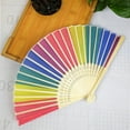 thumbnail image 4 of ionze Appliances Hand Held Folding Fan Dance Fan for Wedding Themed Parties Decoration Fans （A）, 4 of 4