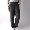 thumbnail image 4 of Men's Fuzzy Plush Flannel Pajama Pants, Fleece Fluffy Pj Pants for Men, Warm Winter Cozy Lounge Sleepwear Bottoms Size XL Dark Gray, 4 of 8