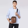 thumbnail image 7 of Genuine Leather Small Messenger Bag for Men Shoulder Bag for Ipad Crossbody Bag Men Handbag Satchel Travel Business, 7 of 7