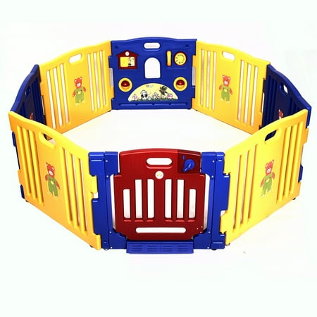 Costway Baby Playpen Kids 8 Panel Safety Play Center Yard Home Indoor Outdoor Pen