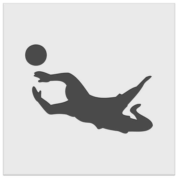 Soccer Goalie Diving For Ball Association Football DIY Cookie Wall Craft Stencil - 5.5 Inch