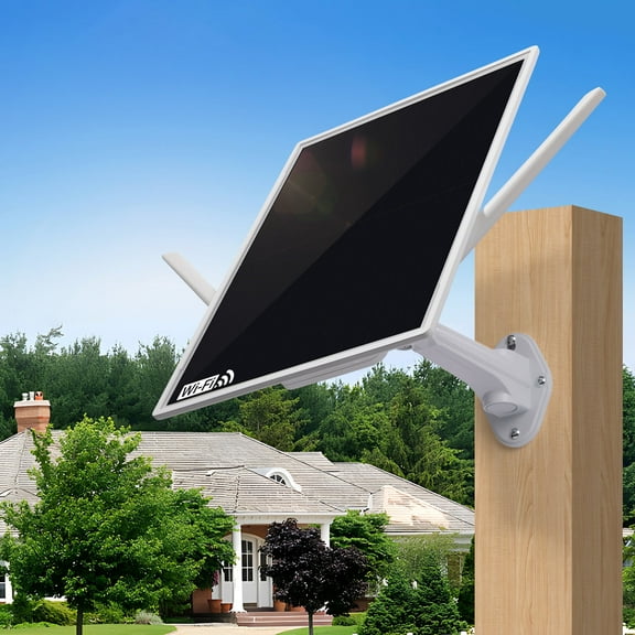 Solar WiFi Extender Outdoor, Solar Powered WiFi Extender for Garden, Farm & Ranch, Outdoor WiFi Repeater, 15W Solar Panel, 26000mAh Battery, IP65 Waterproof, Extends WiFi Range Up to 200m (656ft)