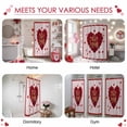 thumbnail image 6 of Valentine's Day Shower Curtain Love Heart Roses Bathroom Curtains with Hooks, Waterproof Fabric Romantic Red Petals Bath Shower Curtains Set for Bathroom Bathtubs Valentines Decor 72x72 Inch, 6 of 9
