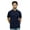 Navy Blue, variant on Atasi Mandarin Collar Men's Short Kurta Cotton Slub Navy Blue Shirt-Small