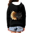 thumbnail image 3 of DISNIMO Sunflower Hoodie for Girls 6 to 7 Zippered Hoodies for Kids Black Hooded Sweatshirt Children Sweatshirts with Hoodies Jacket for Boys Hoodie Jackets Girls Fall Clothes Juniors Hoodie Soft, 3 of 7