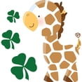 thumbnail image 3 of CafePress - Irish Giraffe Shamrock Women's Light Pajamas - Women's Short Sleeve Print T-Shirt and Pants Light Cotton Pajama Set, 3 of 7