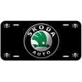 thumbnail image 1 of Skoda Black with Skull Flat Novelty Car Auto License Plate, 1 of 3