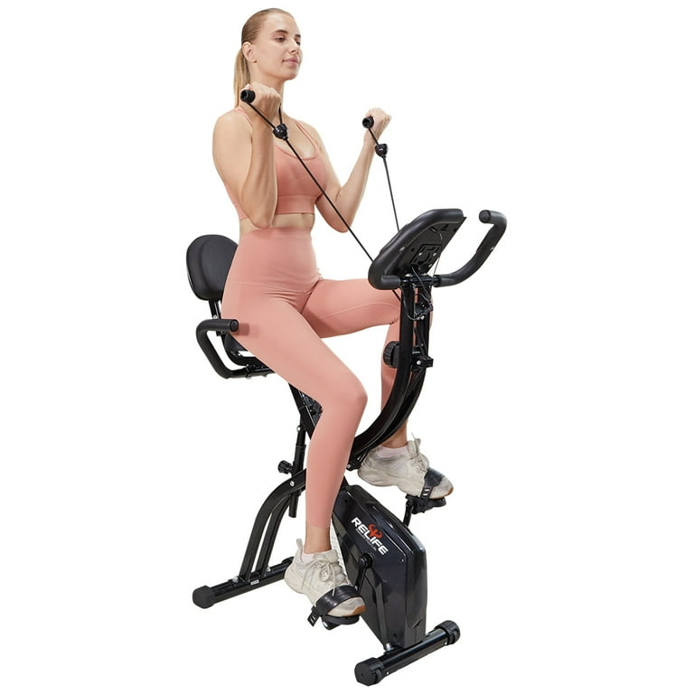 Recumbent exercise bike with resistance bands hotsell