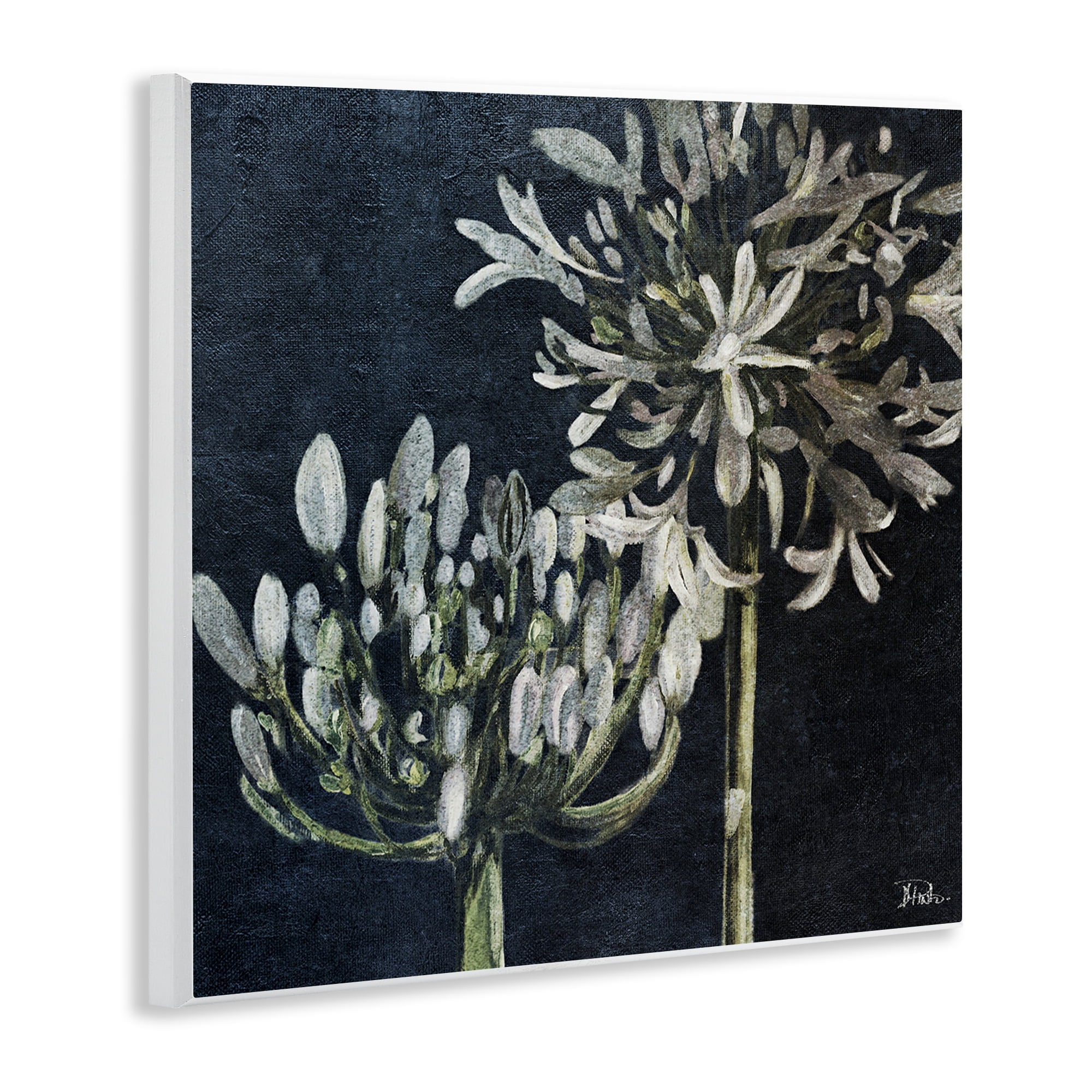 Stupell Industries Blooming White Herbs Botanical & Floral Painting Unframed Art Print Wall Art, 12 x 12