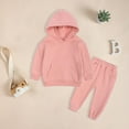 thumbnail image 4 of Futezty Toddler Boys Girls Clothes Fall Winter Outfit Sets, Set For Kids Long Sleeve Crew Neck Hooded Pocket 6M 1T 2T 3T 4T 5T 2-Pieces Pullover Sweatshirt and Pants, 4 of 7
