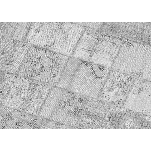 Ahgly Company Indoor Rectangle Patchwork Gray Transitional Area Rugs, 2' x 4'