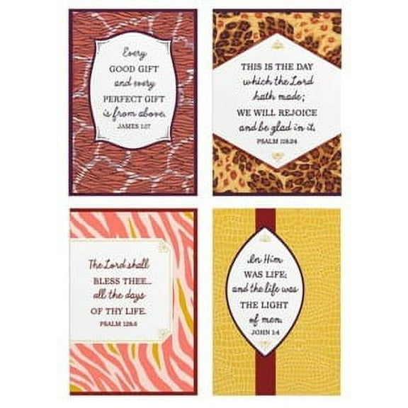 Animal Print Birthday Cards (Kjv), Box Of 12
