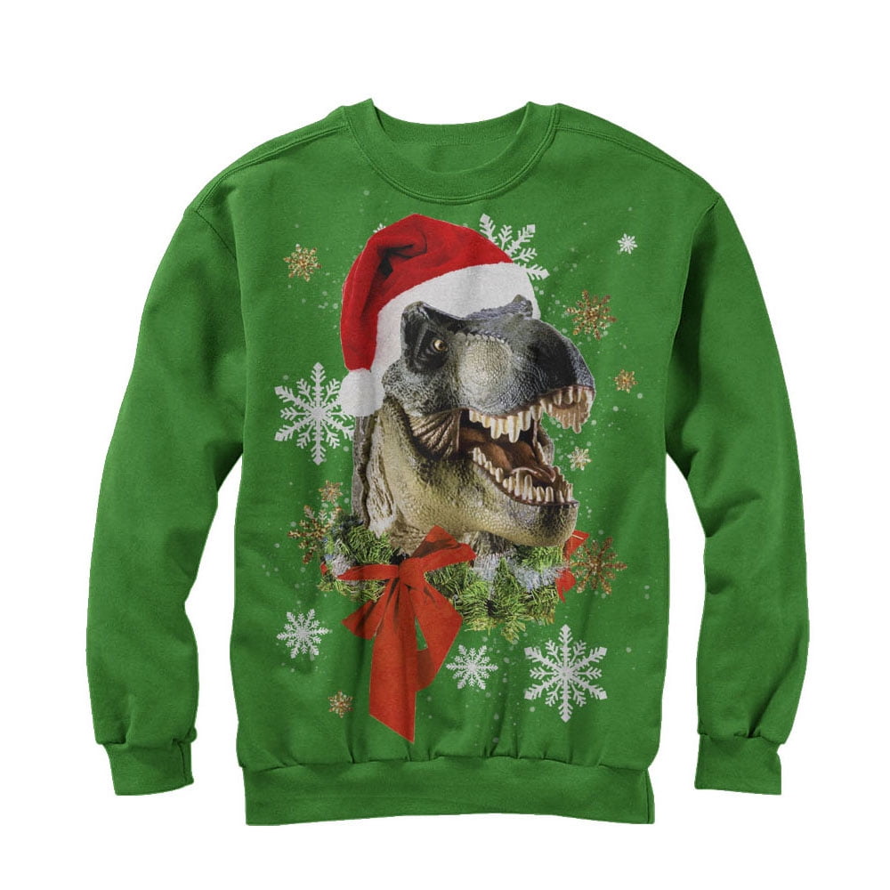 santa t rex sweater