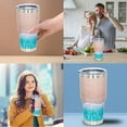 thumbnail image 6 of 30 OZ Beach Tumblers with Lid Beach Lover Tropical Ocean Gifts Travel Coffee Mug Blue Summer Insulated Drinking Cups Beach Themed Gifts for Women Adult(Beach), 6 of 6