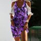thumbnail image 2 of Vestido de playa con cuello en V y manga corta con encaje y hombros descubiertos con estampado floral sexy informal de verano para mujer Pompotops ghjkhdj15632, 2 of 5