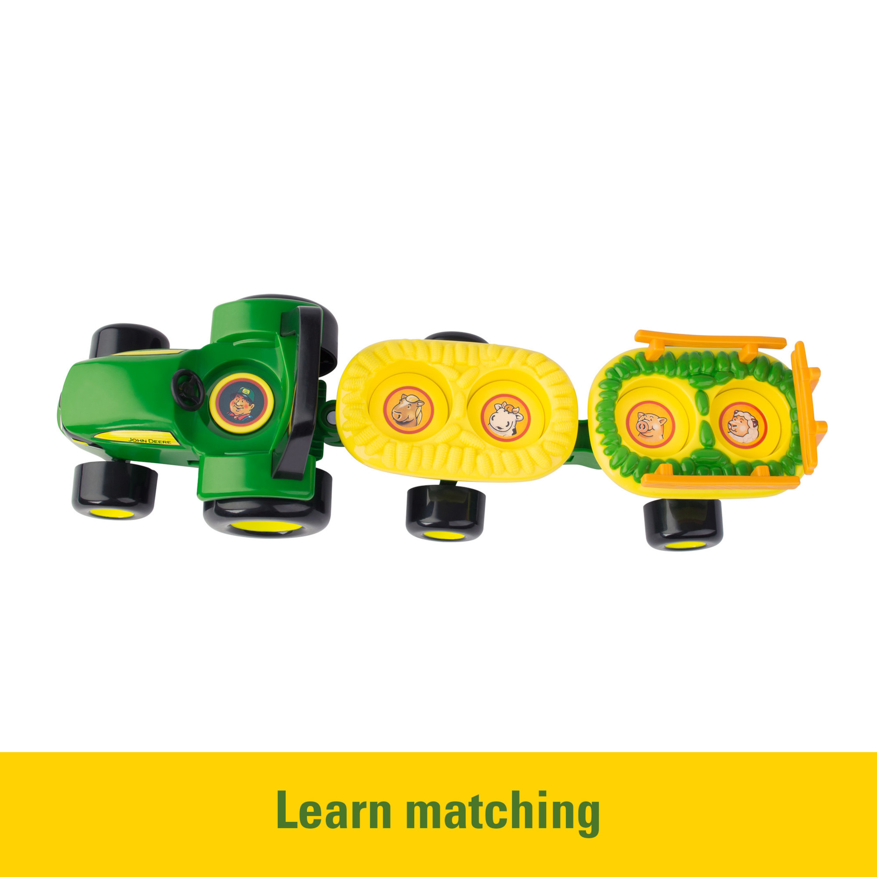 John Deere Animal Sounds Hayride Preschool Matching & Musical Tractor Toy, 6 Pieces - image 5 of 8