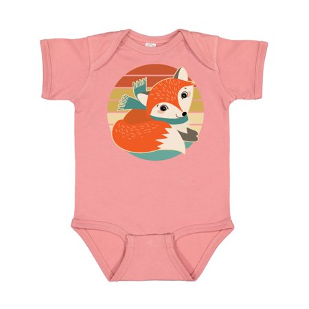 

Inktastic Woodland Fox Retro Sunset Gift Baby Boy or Baby Girl Bodysuit