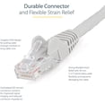 thumbnail image 4 of StarTech 6in (15cm) CAT6 Ethernet Cable - LSZH (Low Smoke Zero Halogen) - 10 Gigabit 650MHz 100W PoE RJ45 UTP, 4 of 5