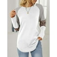 thumbnail image 5 of SHIBEVER Womens Tops Long Sleeve Round Neck T-Shirts for Women Fall Fashion Leopard Print Tops Casual Workout Loose Tunics Tops White Blouses Size XXL, 5 of 8
