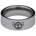 thumbnail image 4 of Wolf and Tree of Life Tungsten Carbide Ring, 4 of 9