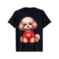 thumbnail image 1 of T-Shirt Unisexe Poodle Saint-Valentin Cœur Rouge Chiot Amour V699, s - 5TG, 1 of 4