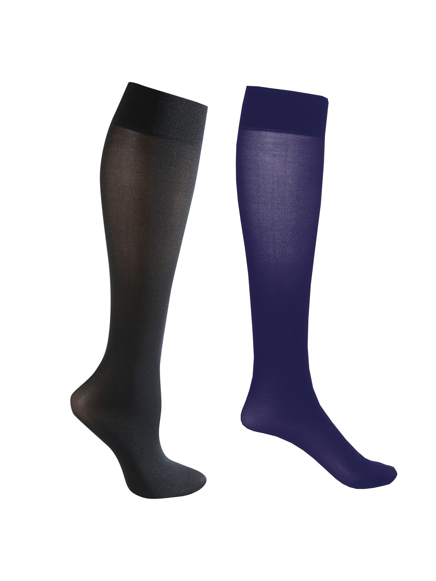 Moderate Support 2 Pr Knee High Trouser Socks 1520 mmHg Compression