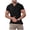Black, variant on Man Solid Color Casual Fashion V-neck Short Sleeves Top Pink XXL