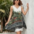 thumbnail image 3 of Spring Flower Truck Can (6) Dress Fashion Beach Long Dresses Female Party Printed Sundress, 3 of 7