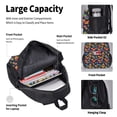 thumbnail image 4 of Disketp Colorful Pineapples1 Print Large Capacity Backpack Lunch Bag Pencil Case Combination 3 Piece Set for Student, 4 of 7