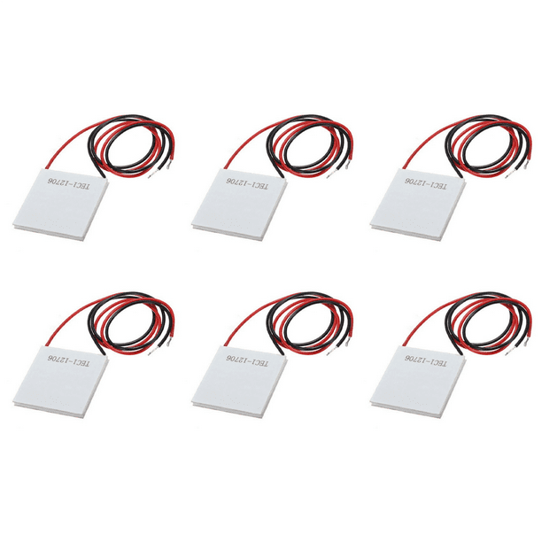 6X 12V 5.8A 65W TEC1-12706 Refrigerador Termoelectrico Modulo de Placas de Peltier de Enfriamiento 40x40mm
