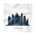 thumbnail image 1 of Cincinnati Decorative Napkins Set of 4, Monochrome Silhouette of Structures Tall Shorter Scenery, Silky Satin Fabric for Brunch Dinner Party, 12", Violet Blue Slate Blue, by Ambesonne, 1 of 2