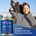 thumbnail image 5 of Probiotics 100 Billion CFU - Digestive & Gut Health, Relieve Bloating, Gas, for Women and Men - 120 Capsules, 5 of 8