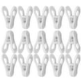 thumbnail image 3 of HEMOTON 25 Pcs White Plastic Clothes Clips for Drying Non Slip Lightweight Utility, 3 of 8