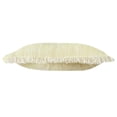 thumbnail image 3 of Ox Bay Bennett 20" x 20" Yellow/Ivory Solid Fringed Cotton Adult Decorative Throw Pillow Cover, 3 of 9