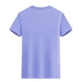 thumbnail image 4 of YLSDY Men's T-Shirts Short Sleeve Crew Neck Cotton Tshirts Solid Casual Summer T Shirts Classic Basic Tees Purple XXXXL, 4 of 6