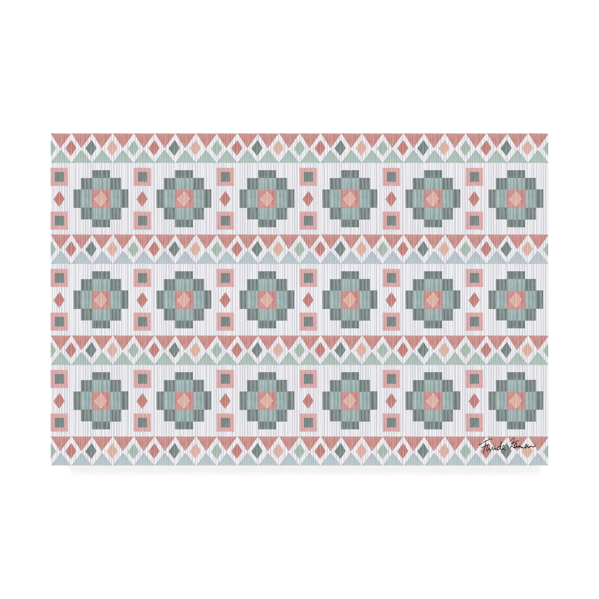 Trademark Fine Art 'Ikat Pattern II' Canvas Art by Farida Zaman