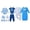 Blue, variant on KIMI BEAR Preemie Baby Boy Layette Set Shower Gift Essential Clothes 4 Packs Rompers Pants Sleeper Gown with Hats Mittens Newborn Outfits Set Essentials Clothing Blue NB