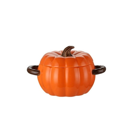 

Nmdmisc Pumpkin Ceramic Dessert Saucepan Cereal for Thanksgiving Halloween Pumpkin Bowls Pumpkin Casserole Dish for Casserole Pumpkin Pots for Cooking High-capacity