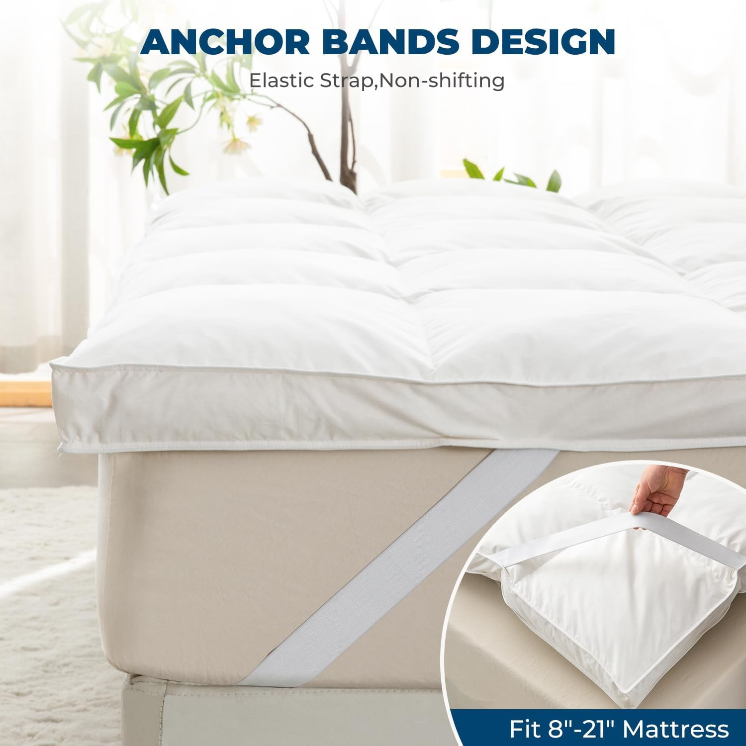 Goose down pillow top mattress pad online