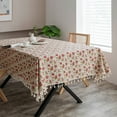 thumbnail image 6 of Guozer Decorative Tablecloth with Tassels Retro Cotton and Linen Tablecloth Coffee Table Covers for Party Decor, 6 of 6