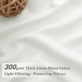 thumbnail image 2 of Light Filtering Pure White Curtains 84 Inches Long for Living Room, Modern Linen Blend Textured Sheer Memory Shape Trained Pleat Curtain Back Tab for Bedroom 2 Panel Set Window Drape 7FT, 2 of 14