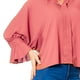 thumbnail image 4 of Blusa Moda Casual Formal Olanes En Manga Larga Mujer Mauve rosa M Incógnita 550320, 4 of 5