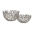 thumbnail image 1 of IMAX Corporation Davidson 2 Piece Aluminum Coral Bowl Set in Silver, 1 of 1