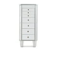 thumbnail image 4 of Milan Jewelry Armoire, Mirrored Surfaces and Silver Wood, 4 of 12