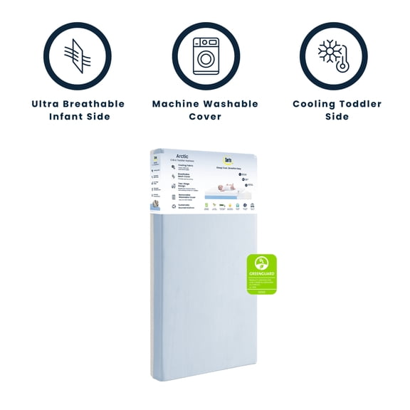 Serta Arctic 2-Stage Cooling Crib and Toddler Mattress