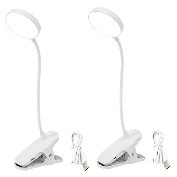 HIBIBUD Dimmable Portable Desk Light Mini Clip Lamp USB Power Small Desk Lamp with Clamp Reading Lights for Books Bunk Bed Headboard Makeup