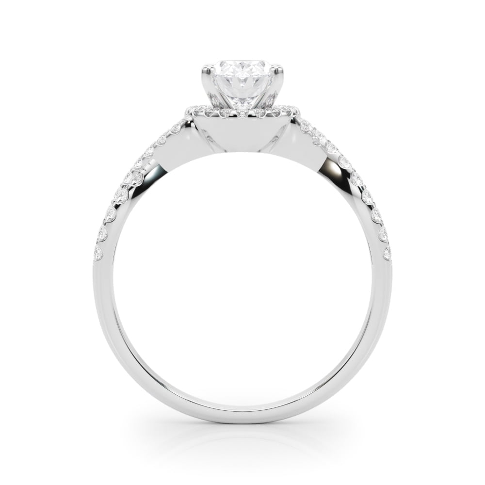 Kiva Jewel 1.77 Ct Oval Cut Lab Created Diamond Ring - 14K White Gold Over Wedding Ring - Radiant Oval Lab Grown Diamond Ring - Women’s Engagement Diamond Ring - Wedding Diamond Ring for Her